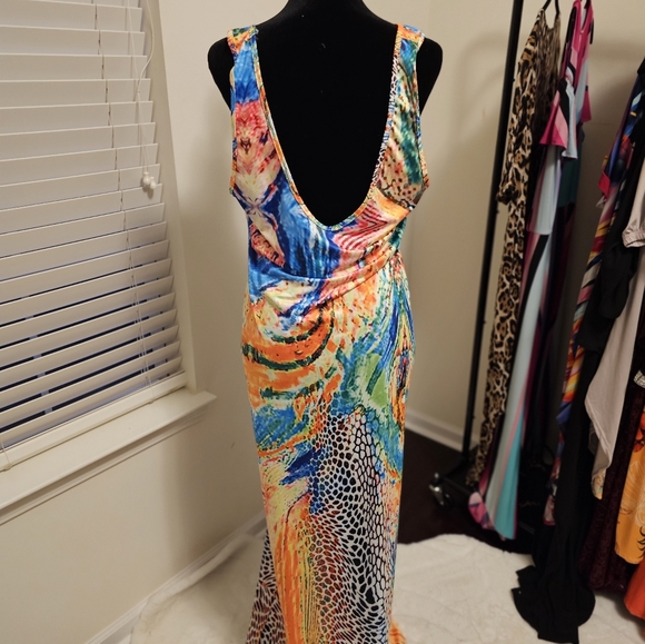 Rebdolls Multicolored Bodycon Maxi Dress(never worn) - Picture 2 of 3
